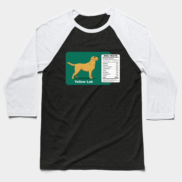 Yellow Lab Dog Baseball T-Shirt by Brash Ideas